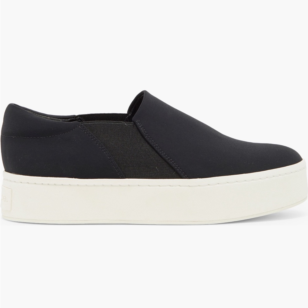 Vince Warren Black Slip-On Platform Sneakers 7.5